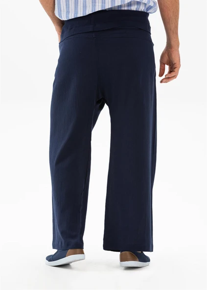 Erkek Şile Bezi Thai Balıkçı Yazlık Pantolon Lacivert Lcvt L/XL Lacivert - 2
