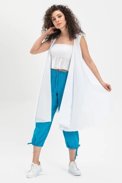 Şile Bezi Kadın Kapri Turkuaz Trkz 38 Turkuaz - Resim 2