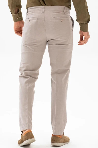 Keten Erkek Pantolon Vizon Vzn 40 Vizon - 2