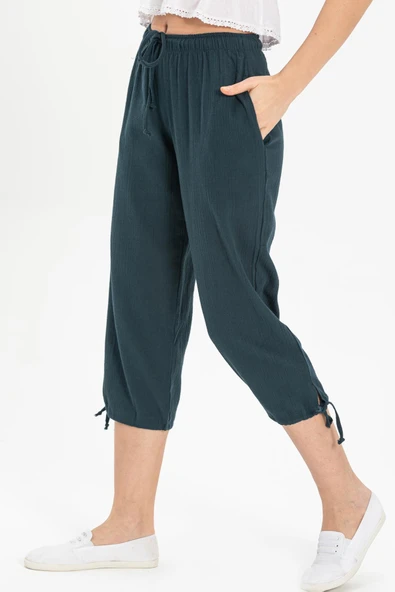 Şile Bezi Kadın Kapri Petrol Ptrl 38 Petrol - 5