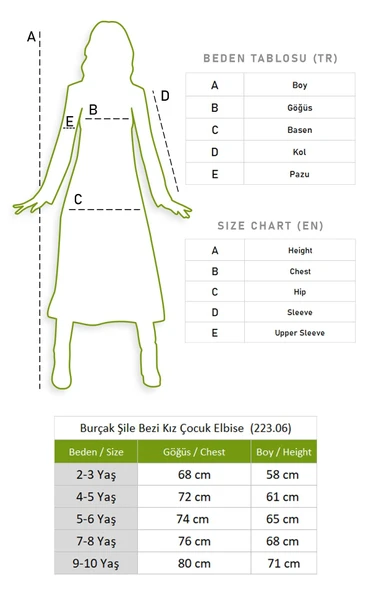 Burçak Şile Bezi Kız Çocuk Yazlık Elbise Siyah Syh 2-3 Yaş Siyah - 5