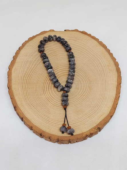 Spektrolit Taşı 33Lük Özel Kesim Minimal Tesbih (54326) - Resim 4