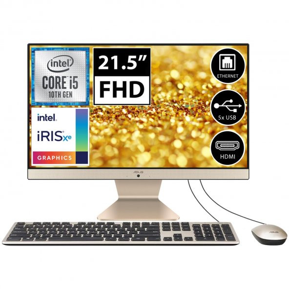Asus Vivo V222FAK-BA025M09 i5-10210U 64GB 256SSD 21.5" FullHD FreeDOS All In One Bilgisayar