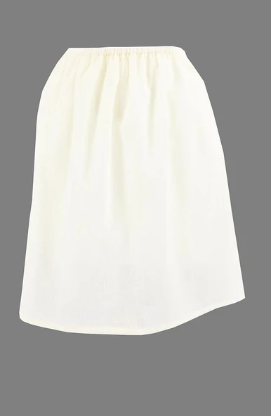 Jüpon Şile Bezi Mini Pamuk Kısa Etek Astarı Diz Boyu Kadın Jipon Krem Krm - Resim 4