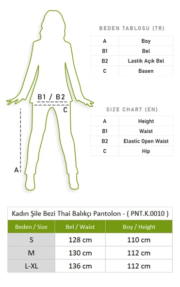 Kadın Şile Bezi Thai Balıkçı Yazlık Pantolon Siyah Syh L/XL Siyah - 5