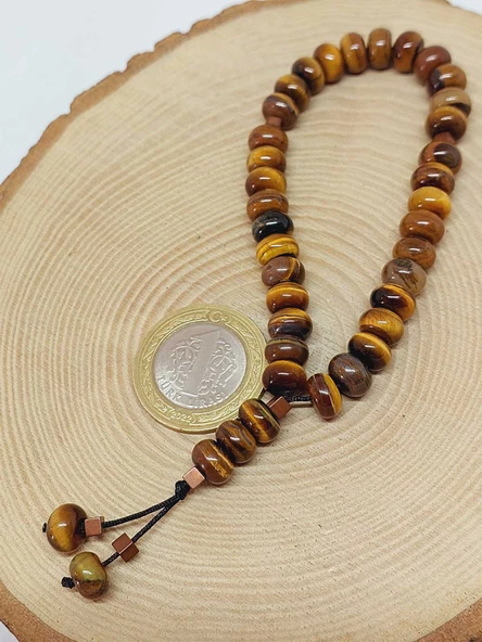 Kaplangözü Taşı 33Lük Özel Kesim Minimal Tesbih (54324) - Resim 5