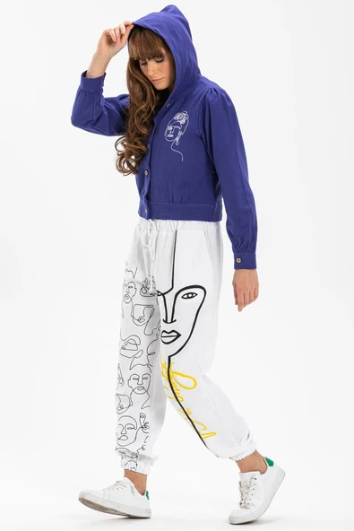 Uzun Kol Hüma Pazen Sonbahar ve Kışlık Bluz Saks Sks L Saks - 3