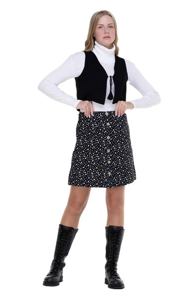 Kolsuz Necla Pazen Kısa Sonbahar ve Kışlık Yelek Siyah Syh 2XL Siyah - 5