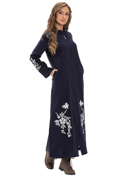 Nisa Pazen Sonbahar ve Kışlık Ferace Lacivert Lcvt - Resim 7