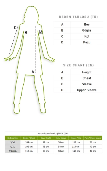 Uzun Kol Nuray Pazen Sonbahar ve Kışlık Tunik Siyah Syh 2XL-3XL Siyah - Resim 6