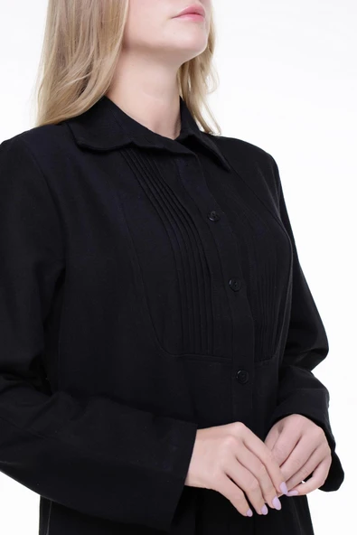 Uzun Kol Nuray Baskılı Pazen Sonbahar ve Kışlık Tunik Siyah Syh 2XL-3XL Siyah - 3