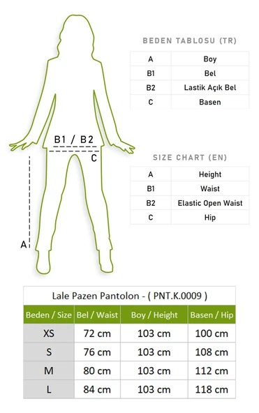 Lale Pazen Sonbahar ve Kışlık Pantolon Hardal Hrd L Hardal - 7