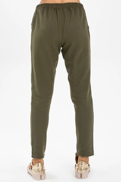 Kemerli Pazen Sonbahar ve Kışlık Pantolon Haki Hk 36 Haki - 2