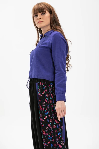 Uzun Kol İlayda Pazen Sonbahar ve Kışlık Bluz Saks Sks L Saks - 3