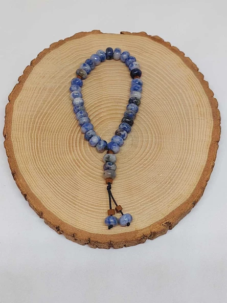 Sodalit Taşı 33Lük Özel Kesim Minimal Tesbih (54318) - Resim 3