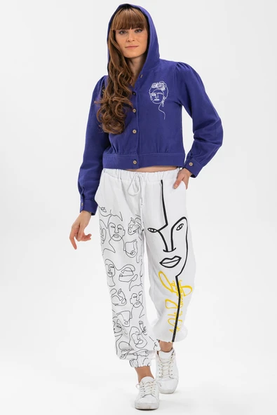 Uzun Kol Hüma Pazen Sonbahar ve Kışlık Bluz Saks Sks L Saks - 4