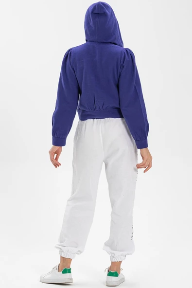 İrem Baskılı Pazen Sonbahar ve Kışlık Pantolon Beyaz Byz L Beyaz - 2