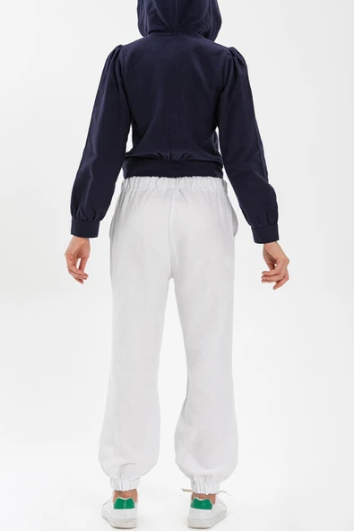 Yamalı Pazen Sonbahar ve Kışlık Pantolon Beyaz Byz L Beyaz - 2