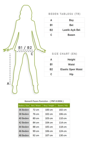 Kemerli Pazen Sonbahar ve Kışlık Pantolon Hardal Hrd 36 Hardal - 4