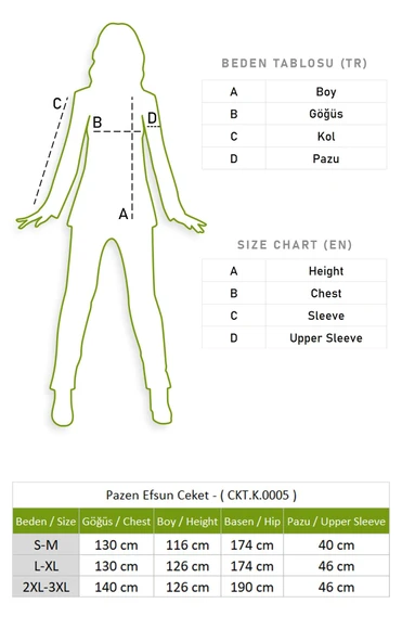 Uzun Kol Efsun Pazen Sonbahar ve Kışlık Ceket Siyah Syh - Resim 9