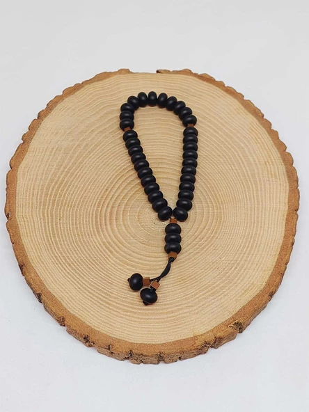 Oniks Taşı 33Lük Özel Kesim Minimal Tesbih (52948) - Resim 3