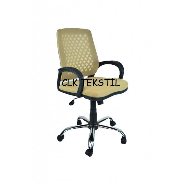 CLK Fileli Petek Ofis Büro Bilgisayar Koltuğu Sandalyesi KROM AYAK