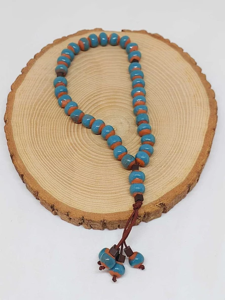 Anadolu Toprağı Serisi 33’Lük Mavi Renk Tesbih 8-9mm (54278) - Resim 4