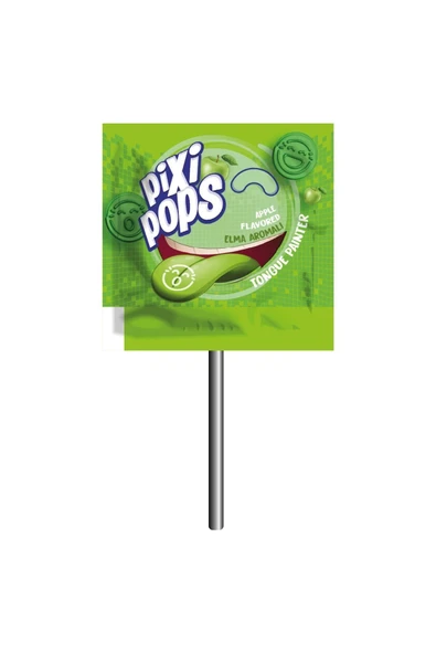 PİXİPOPS Kabartmalı Yüz İfadeli, Dil Boyayan Yassı Lolipop 6,2 Grx150adet/1 Kutu - 4