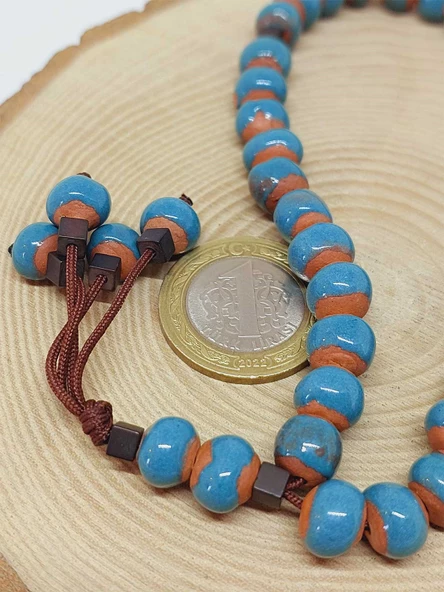 Anadolu Toprağı Serisi 33’Lük Mavi Renk Tesbih 8-9mm (54278) - Resim 3