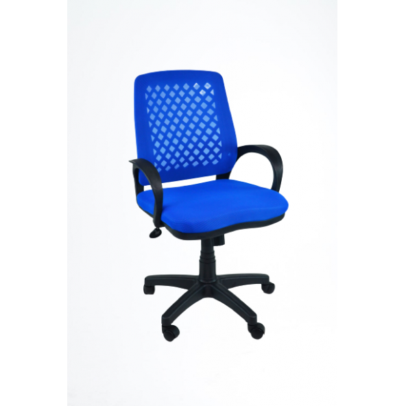 CLK Fileli Petek Ofis Büro Bilgisayar Koltuğu Sandalyesi Mavi