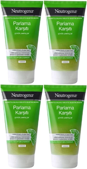 Neutrogena Parlama Karşıtı Yağsız Peeling Jel 150ML (4 Lü Set)