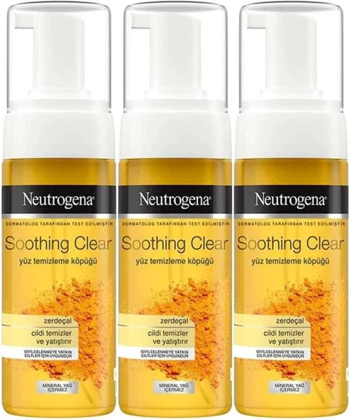 Neutrogena Soothing Clear Yüz Temizleme Köpüğü 150ML (3 Lü Set)