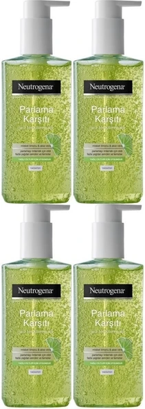 Neutrogena Visibly Clear Pore&Shine Temizleme Jeli 200ML (Parlama Karşıtı) (4 Lü Set)