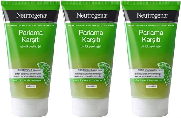 Neutrogena Parlama Karşıtı Yağsız Peeling Jel 150ML (3 Lü Set)