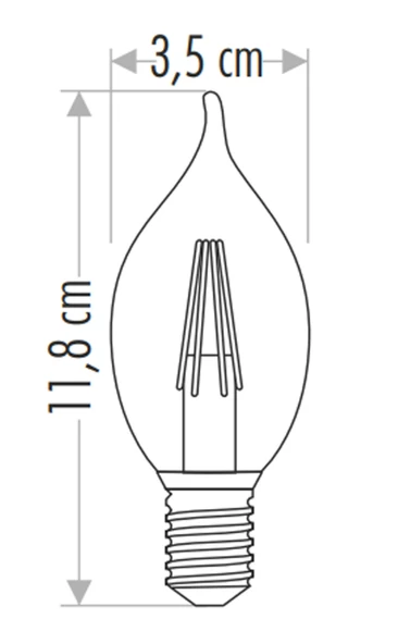CATA CT 4062 4W Led Flament Ampul 3200K Günışığı E14 Duy - 2