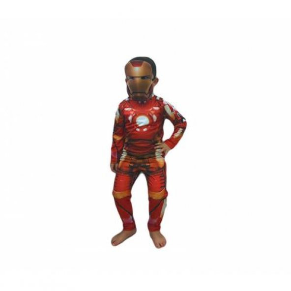 İronman Demir Adam Çocuk Kostümü - Maskeli İronman Kostüm - Demir Adam Çocuk Kostümü - 2
