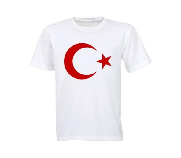 Ay Yıldız Baskılı Tişört - Milli Bayram Gösterileri İçin Ay Yıldızlı Baskılı Tişört + Bayrak + Balon - 3