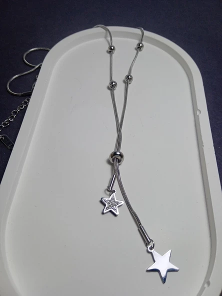 Jade'm Gold çelik dorikalı ayarlanabilir model yıldız kolye bayan - 3