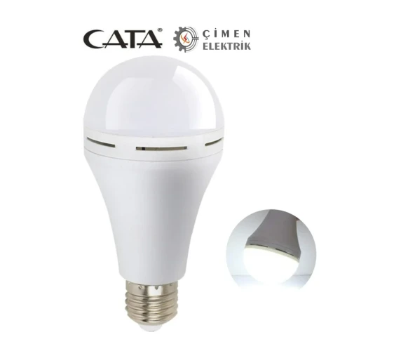 CATA CT 4229 9W Şarjlı Led Ampul 6400K Beyaz Işık