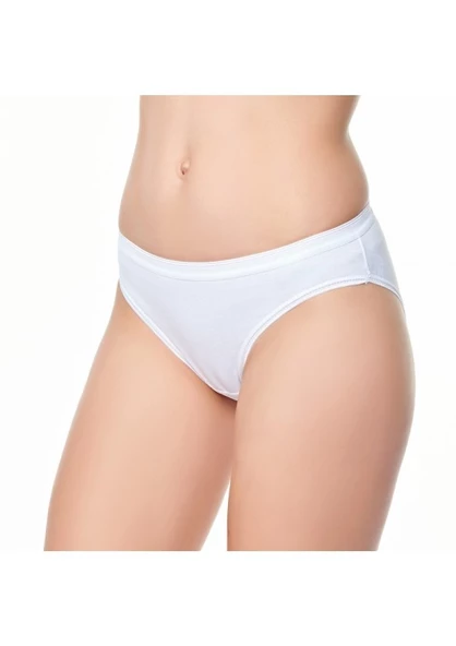 Tutku 12 'li Bayan Suyolu Bikini Külot Beyaz - 3