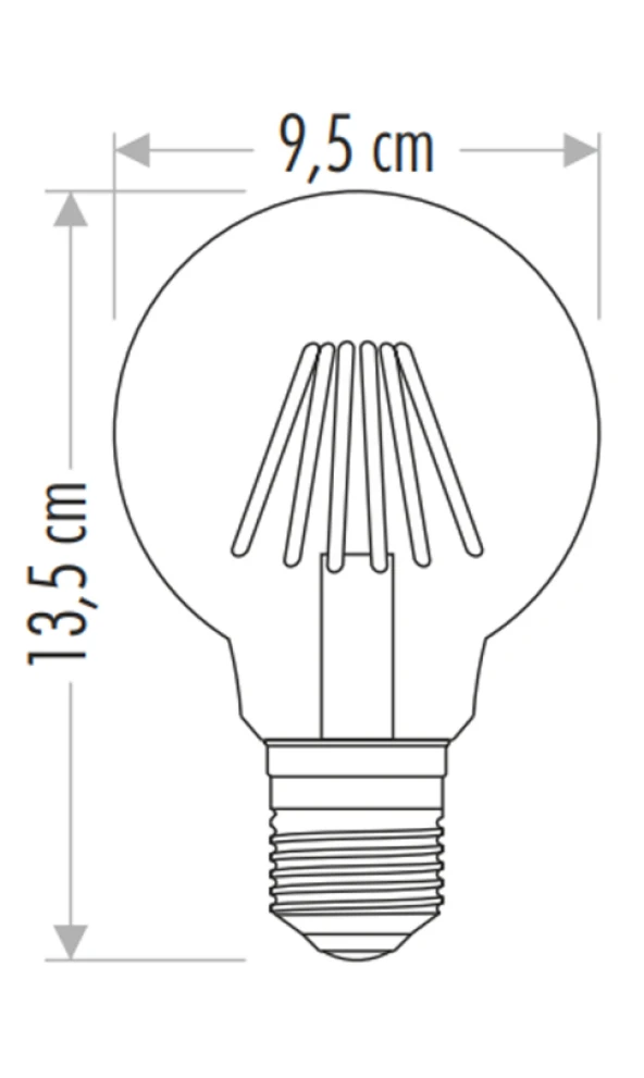 CATA CT 4286 9W G95 Glop Rustik Led 2700K Amber - 4