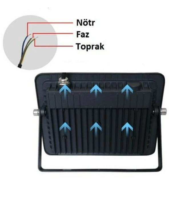 CATA CT 4659 100W Slim Led Projektör 6400K Beyaz Işık - 4