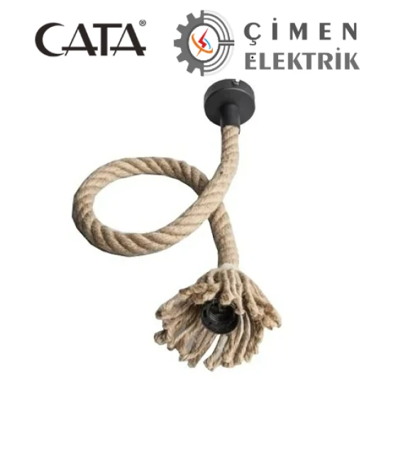 CATA CT 4320 Rozanslı 1 MT 24 mm Dekoratif Halat E27 Duy