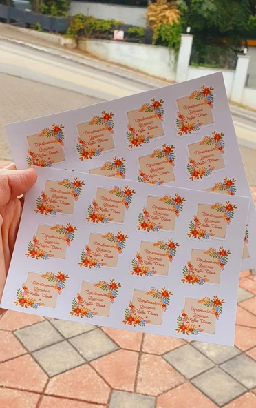 Öğretmenler Günü Tebrik , Hediye Etiketi ,Etiket kağıdı 28 li set - Resim 5