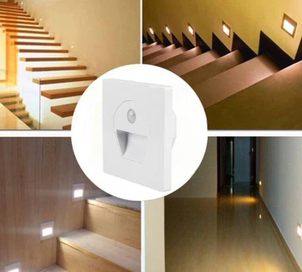 CATA CT 5170 1W Beyaz Kasa Sensörlü Koridor Aydınlatması 3200K Gün Işığı - 3