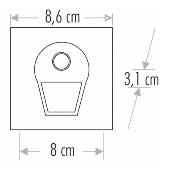 CATA CT 5170 1W Beyaz Kasa Sensörlü Koridor Aydınlatması 3200K Gün Işığı - 4