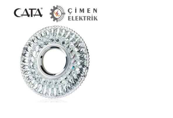 CATA CT 6583 Hanımeli Led Çerçeveli Günışığı Kristal Cam Spot Kasa