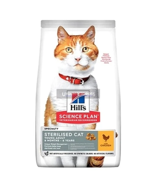 Hill's Young Adult Sterilised Tavuklu 3 kg Kısırlaştırılmış Yetişkin Kedi Maması Açık Mama - 1
