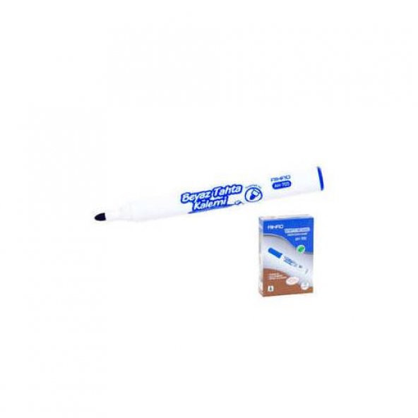 1 Adet Beyaz Tahta Kalemi Mavi Renk - Silinebilir Yazı Tahtası Kalemi -Keçeli Tahta Kalemi