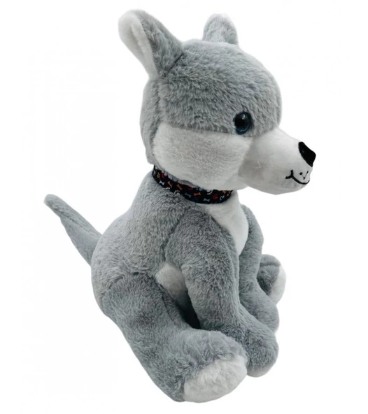 Peluş Sibirya Kurdu 50 Cm - Mavi Su Dünyası - 2